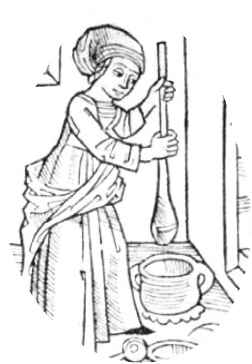 drawing of a milkmaid