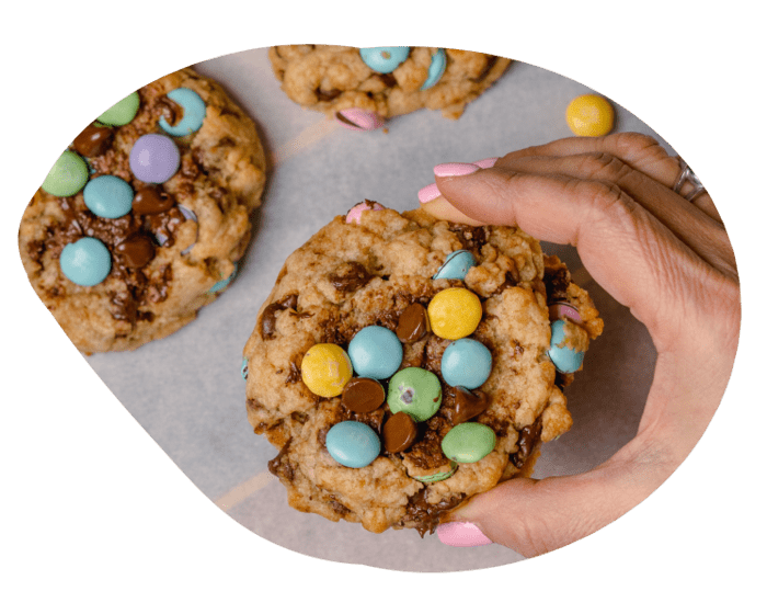Colorful Chocolate Chip Cookies