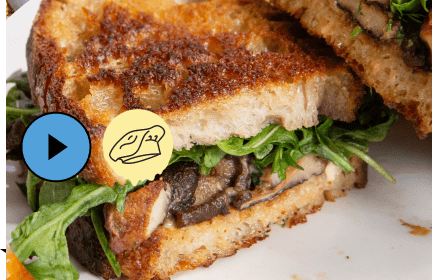 Soy Glazed Butter Mushroom Sandwich